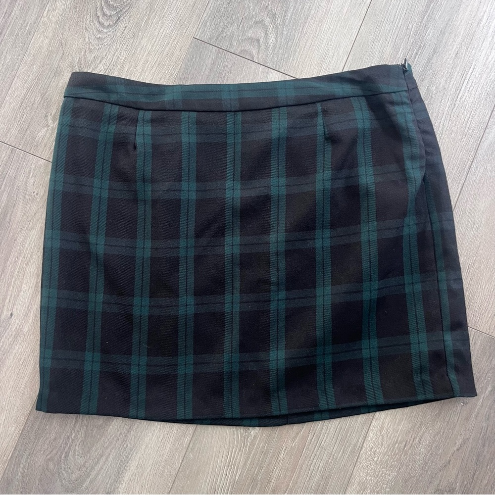 Gap Black and Green Plaid Women's Mini Skirt 6